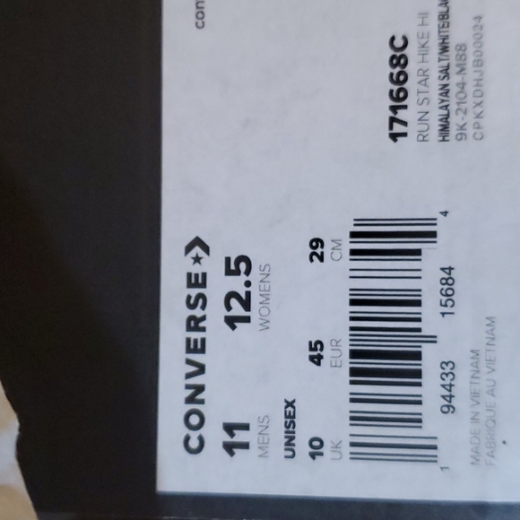 Converse Run Star Hike Unisex Recycled Seasonal Color High Top Himalayan Salt - Picture 11 of 11